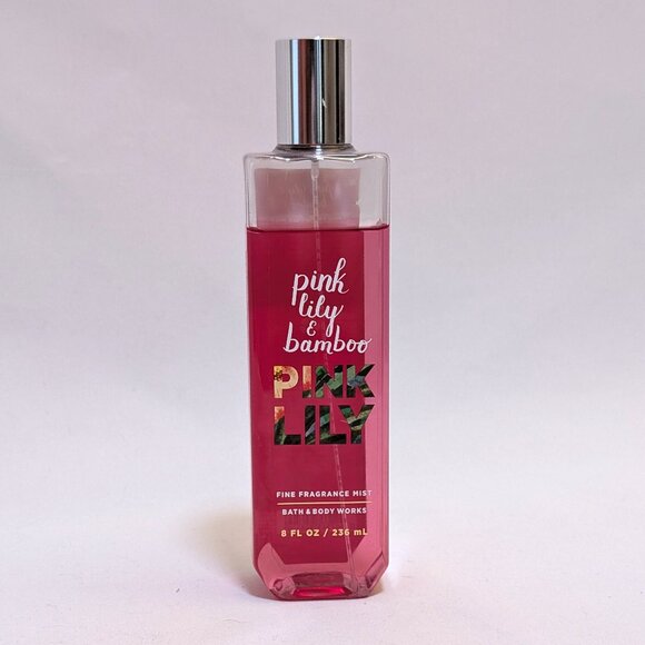 RARE Bath & Body Works Pink Lily and Bamboo Fragrance Mist Spray Full Size 8 oz - Picture 1 of 3